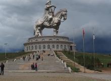 An enormous stainless-steel statue of Genghis Khan – Ulaanbaatar, Mongolia.