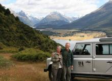 Betty and Bill Reed stop for a picturesque shot.