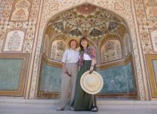 Mary O’Donnell and her niece, Caroline, at the Amber Fort in Jaipur.