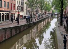 A canal near our Airbnb apartment in the centre of Amsterdam. Photos by Alan T. Ramsay