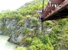 The bungee-jumping perch over the Kawarau Bridge. Photos by Margaret Richards