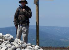 Randy Poteet at the highest point of Inntravel's “The Provence Long Trail” itinerary in France. Photo by Sally Schoenberg