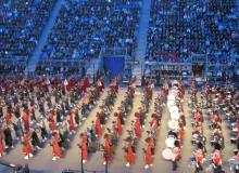 A glimpse of a Royal Edinburgh Military Tattoo performance.