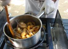 Curried prawns, sautéed.