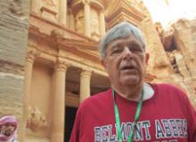 Robert Siebert at the Treasury in Petra, Jordan.