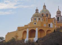 La Iglesia de Nuestra Señora de los Remedios on top of the Cholula pyramid. Photos by Julie Skurdenis