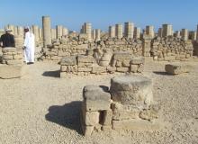 My husband, Paul, and our guide exploring the ruins of Al Baleed’s largest mosque — Oman. Photos by Julie Skurdenis