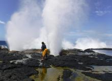 Blowholes in Savai’i. Photos by Anne Taylor