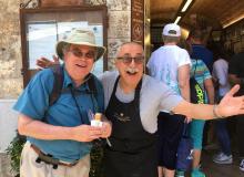 Enjoying the “world’s best” gelato in San Gimignano.