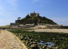 The causeway approaching St. Michael’s Mount at low tide.  Photos by R.C. Pyle