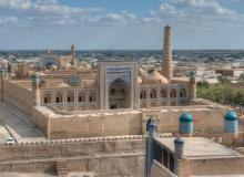 View of Khiva, Uzbekistan, from the Khodja Minaret.