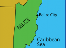 Map of Belize.