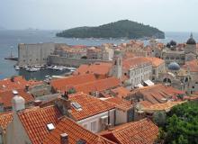 Walking the walls of Dubrovnik, Croatia, provided great views of the city.