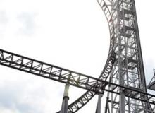 Takabisha roller coaster near Mt. Fuji. 