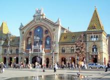 The expansive, ornate City Market in Pest — Hungary. 