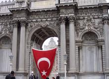 The entrance to ornate Dolmabahçe Palace. Photo: Keck