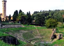 The Roman theater in Fiesole in the hills above Florence, Italy.