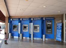 Of these three AutoBank ATMs on the left, we used the second and third machines. 