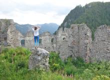 A perch for daydreams amid castle ruins. Photo by Rick Steves.