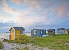 Beach bungalows at Ærøskøbing. Photo by Dominic Arizona Bonuccelli