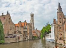 The serene side of Bruges from a canal-boat tour. Photo by Cameron Hewitt
