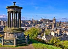 Aerial view over the historic center of Edinburgh, Scotland from Calton Hill. Photo by Dreamstime/TNS