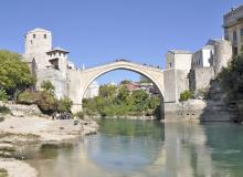 Mostar and its famous bridge, rebuilt after the war. Photo by Cameron Hewitt
