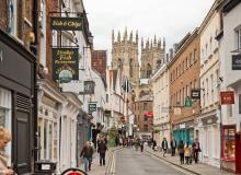 Street leading to York Minster. Photo by Dominic Arizona Bonuccelli