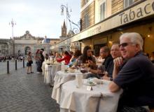 You can become a "temporary European" by visiting cafés