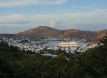 The Louis Cristal in the harbor of Patmos, Greece.