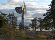 Pablo Picasso sculpture on Lake Vänern near Kristinehamn, Sweden