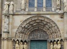 The entrance to the Liebfraukirche in Trier, Germany