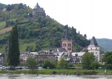 Our Germany trip’s first train ride passed by Burg Stahleck (now a hostel), overlooking the town of Bacharach, but this shot was taken from a ferry on the Rhine days later. Photos by Stephen Addison