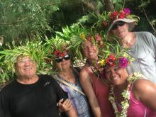 Our little group, after a lesson on hat making.