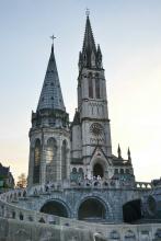The Sanctuary of Our Lady of Lourdes — architectural splendor on high in Lourdes, France. Photo by Randy Keck