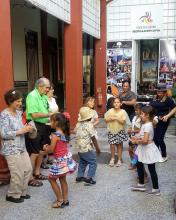 “People-to-People” tour group members dancing with firstgraders at the Ibero-American Cultural Center in Holguín, eastern Cuba. Photos by Randy Keck