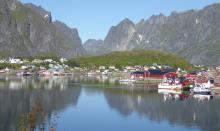 The village of Reine on one of the islands of the Lofoten archipelago.