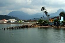 The harbor of Santo António, Príncipe.