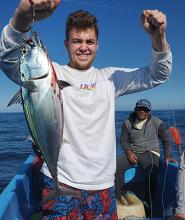 Grandson J.J. with his grand catch. Photos by Sandra Scott