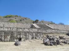 Staircase and base of Building A at Dainzú. Photos by Julie Skurdenis.