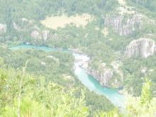 View of the Futaleufú from the Tree House Camp Canyon Overlook.