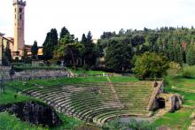 The Roman theater in Fiesole in the hills above Florence, Italy.