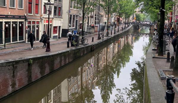 A canal near our Airbnb apartment in the centre of Amsterdam. Photos by Alan T. Ramsay