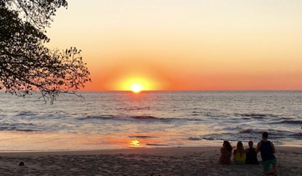 Sun and ocean meet at Playa Flamingo, Costa Rica. Photo by Glenn Schmidt