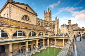 The ancient Roman spa that gave Bath its name is the town’s sightseeing centerpiece, with temple remains and a fine museum.