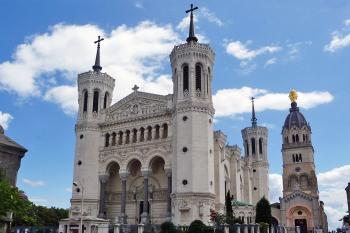 Perched atop Lyon’s Fourviere Hill, Notre-Dame Basilica has an interior covered with elaborate mosaics depicting stories about the Virgin Mary. Photo by Steve Smith