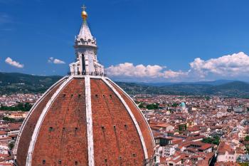 The top of Florence’s famous dome is encircled by a tiny terrace that rewards climbers with fine views over the city. Photo by Dominic Arizona Bonuccelli