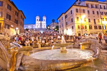 Sitting on the Spanish Steps — a once-popular Roman pastime as seen in this photo from 2011 — could now land you a hefty fine. Photo by Dominic Arizona Bonuccelli