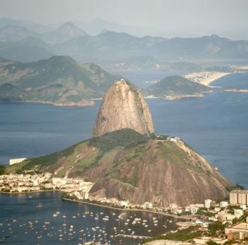 Sugarloaf Mountain as seen from atop Corcovado in Rio de Janeiro, Brazil. Photo by Linda Beuret