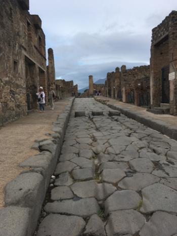 Via dell’Abbondanza in the archaeological site of Pompeii, Italy.
